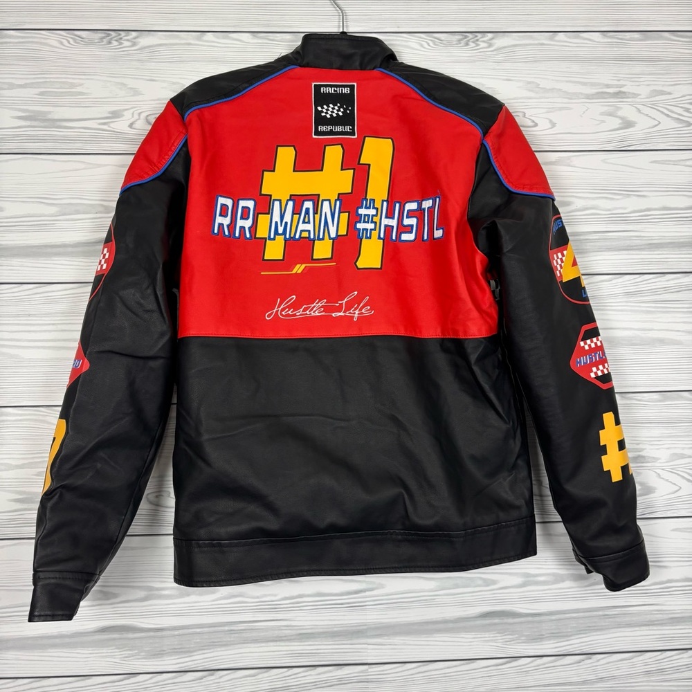 Refinery Republic Race Day Zip Up Jacket Size Small NWT Red/Black - Picture 12 of 12